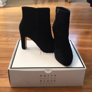 White House Black Market Piers velvet bootie